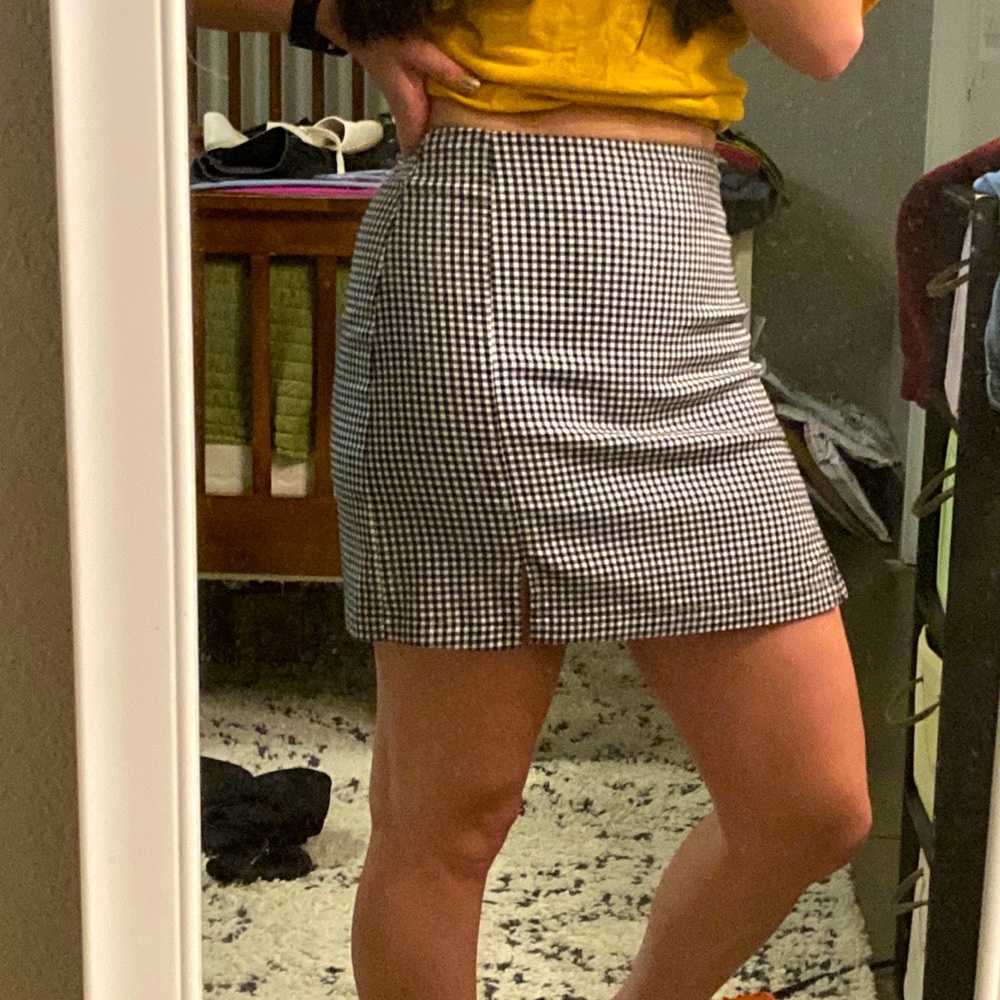Brandy j. Galt black and white gingham cara skirt